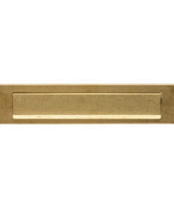 Intersteel Briefplaat rechthoekig 340x75mm met klep/regenrand PVD messing getrommeld - Afbeelding 2