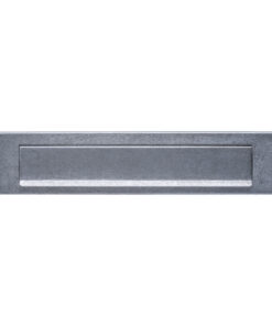 Intersteel Briefplaat rechthoekig 340x75mm met klep/regenrand rvs getrommeld