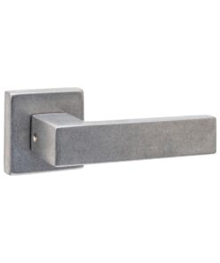 Intersteel Deurkruk Amsterdam met rozet massief verdekt 53x53x10mm met nokken rvs getrommeld - Afbeelding 3