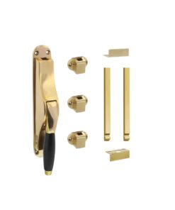 HandleCraft Pomp-espagnolet Ton Model inclusief stangenset 2x 1250mm messing gelakt/ebbenhout