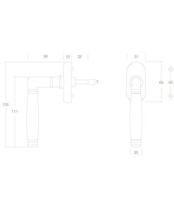 Intersteel Raamkruk Ton 222 nikkel/ebbenhout - Afbeelding 3