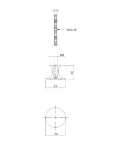 Intersteel Meubelknop glad ø30 mm messing antiek 5 Intersteel Meubelknop glad ø30 mm messing antiek - Afbeelding 3