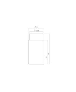 Intersteel Deurstop wandmontage 22x30mm kort rvs geborsteld - Afbeelding 4