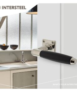 Intersteel Deurkruk Ton basic met rozet 38x38x6mm nikkel/zwart - Afbeelding 3