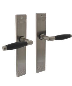 Intersteel Deurkruk Ton basic met schild rechthoekig met rillen 235x43mm blind nikkel mat/zwart