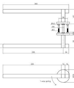 Intersteel Deurkruk Shiraat Grand&Johnson op rozet éénzijdig verdekt links ø55x8mm PVD zwart - Afbeelding 3