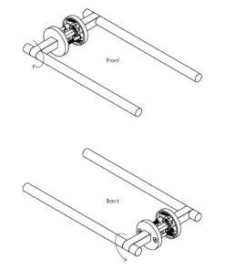 Intersteel Deurkruk Shiraat Grand&Johnson op rozet éénzijdig verdekt rechts ø55x8mm PVD zwart - Afbeelding 4