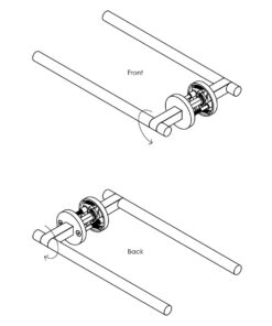 Intersteel Deurkruk Shiraat Grand&Johnson op rozet éénzijdig verdekt links ø55x8mm PVD koper mat - Afbeelding 4