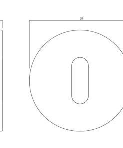 Intersteel Olivari rozet rond met sleutelgat chroom 4 Intersteel Olivari rozet rond met sleutelgat chroom - Afbeelding 2