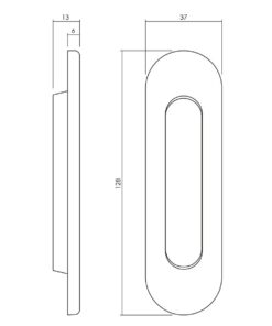 Intersteel Olivari schuifdeurkom Vico messing titaan PVD - Afbeelding 2