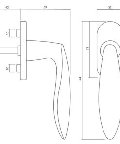 Intersteel Olivari raamkruk Onda messing titaan PVD 4 Intersteel Olivari raamkruk Onda messing titaan PVD - Afbeelding 2