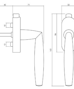 Intersteel Olivari raamkruk Aurelia afsluitbaar messing mat titaan PVD - Afbeelding 2