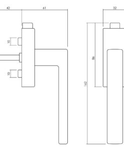 Intersteel Olivari raamkruk Planet Q afsluitbaar nikkel mat titaan PVD - Afbeelding 2