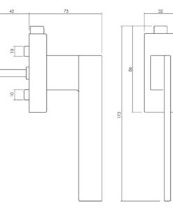 Intersteel Olivari raamkruk Living afsluitbaar rvs mat titaan PVD - Afbeelding 2