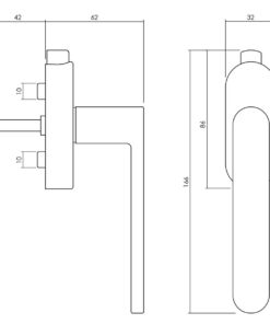 Intersteel Olivari raamkruk Radial afsluitbaar rvs mat titaan PVD - Afbeelding 2