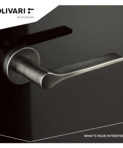 Intersteel Olivari deurkruk Lama L op rozet rvs mat titaan PVD - Afbeelding 2