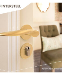 Intersteel Olivari deurkruk Wind op rozet messing titaan PVD - Afbeelding 3