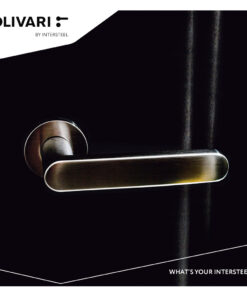 Intersteel Olivari deurkruk Link op rozet rvs mat titaan PVD - Afbeelding 2