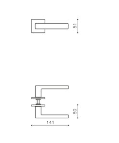 Intersteel Olivari deurkruk Planet Q op rozet nikkel mat titaan PVD - Afbeelding 2