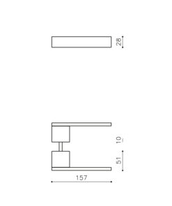 Intersteel Olivari deurkruk Total koper mat titaan PVD - Afbeelding 2