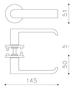 Intersteel Olivari deurkruk Beta op rozet chroom - Afbeelding 3