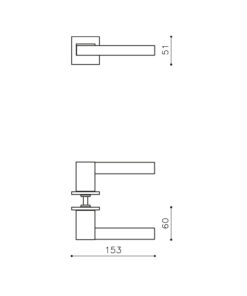 Intersteel Olivari deurkruk Ice Cube op rozet chroom transparant - Afbeelding 2