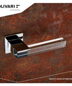 Intersteel Olivari deurkruk Ice Cube op rozet chroom transparant - Afbeelding 3