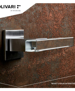 Intersteel Olivari deurkruk Ice Cube op rozet chroom mat transparant - Afbeelding 3