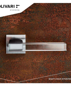 Intersteel Olivari deurkruk Ice Cube op rozet chroom mat transparant - Afbeelding 2
