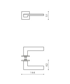 Intersteel Olivari deurkruk Trend op rozet chroom - Afbeelding 2