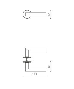 Intersteel Olivari deurkruk Euclide op rozet chroom - Afbeelding 4
