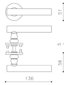 Intersteel Olivari deurkruk Dolce Vita op rozet chroom mat - Afbeelding 2