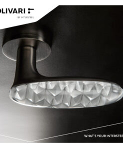 Intersteel Olivari deurkruk Crystal Diamond op rozet antraciet mat titaan PVD - Afbeelding 2