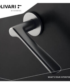 Intersteel Olivari deurkruk Plume op rozet chroom mat - Afbeelding 2