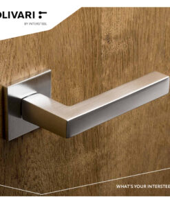 Intersteel Olivari deurkruk ABC op rozet rvs mat titaan PVD - Afbeelding 4