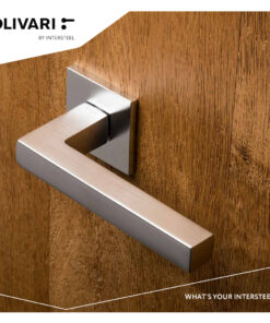 Intersteel Olivari deurkruk ABC op rozet rvs mat titaan PVD - Afbeelding 3