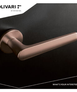 Intersteel Olivari deurkruk Lugano op rozet brons mat titaan PVD - Afbeelding 2