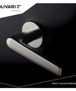 Intersteel Olivari deurkruk Lugano op rozet rvs mat titaan PVD - Afbeelding 5
