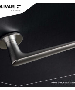Intersteel Olivari deurkruk Lugano op rozet rvs mat titaan PVD - Afbeelding 3