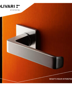 Intersteel Olivari deurkruk Milano Q op rozet rvs mat titaan PVD - Afbeelding 3