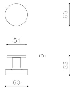 Intersteel Olivari deurknop Link vast rvs mat titaan PVD - Afbeelding 2
