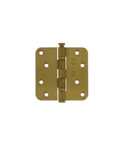 Intersteel Kogellagerscharnier afgerond 3,5" (89x89x2,5mm) CE inclusief schroeven PVD messing mat
