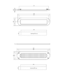 Intersteel Set briefplaat en tochtwering ovaal PVD messing getrommeld - Afbeelding 2