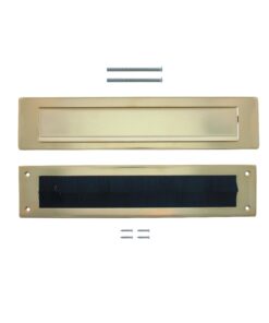 Intersteel Set briefplaat en tochtwering rechthoekig PVD messingkleur