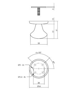 Intersteel Set voordeurbeslag rond: deurkruk Jura op rozet, voordeurknop, SKG2 slot pc55, SKG3 rozetten, structuur zwart 8 Intersteel Set voordeurbeslag rond: deurkruk Jura op rozet, voordeurknop, SKG2 slot pc55, SKG3 rozetten, structuur zwart - Afbeelding 3