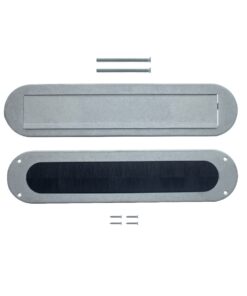 Intersteel Set briefplaat en tochtwering ovaal rvs getrommeld