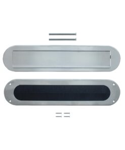 Intersteel Set briefplaat en tochtwering ovaal rvs