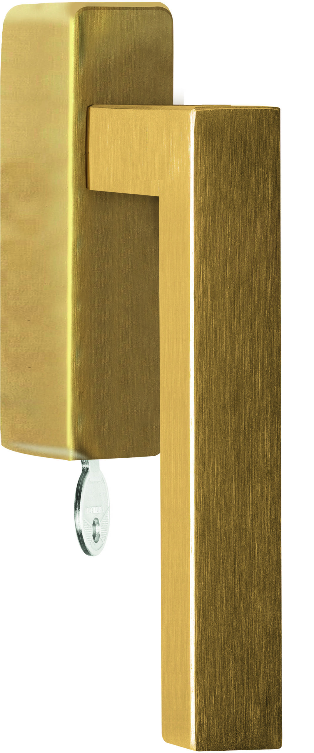 Formani BASICS BSQ1-DKLOCK-O draaikiepgarnituur afsluitbaar PVD mat goud rechts/links
