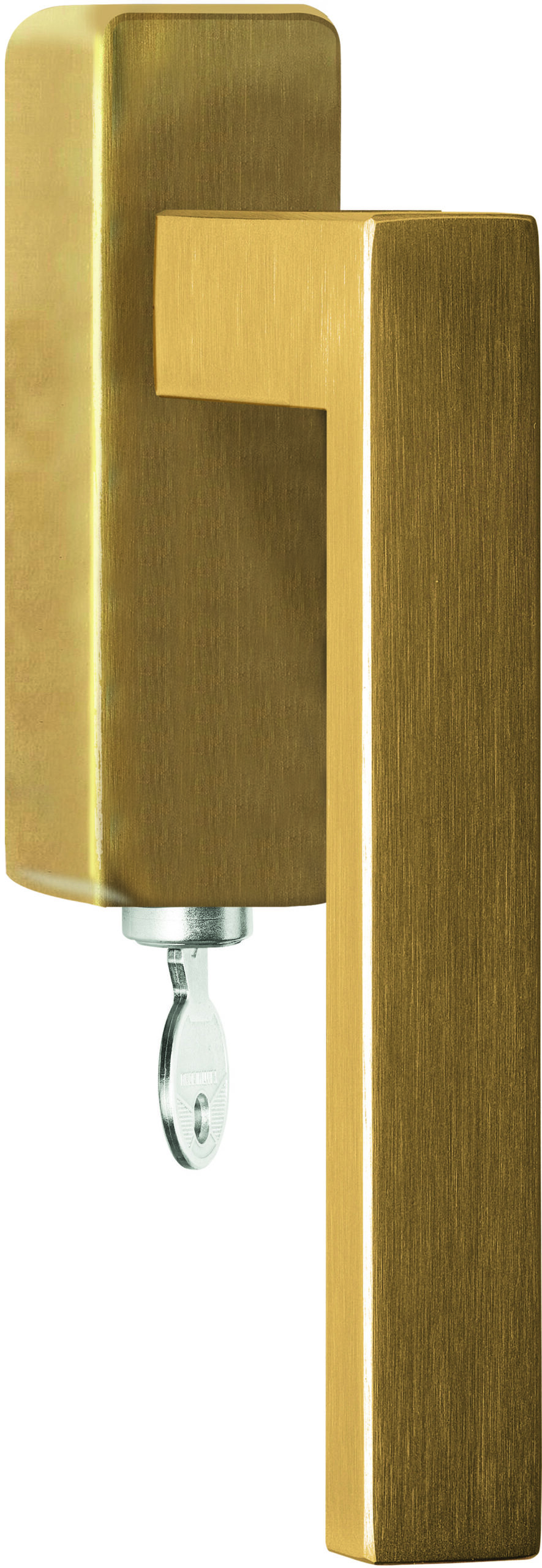 Formani BASICS BSQ2-DKLOCK-O draaikiepgarnituur afsluitbaar PVD mat goud rechts/links