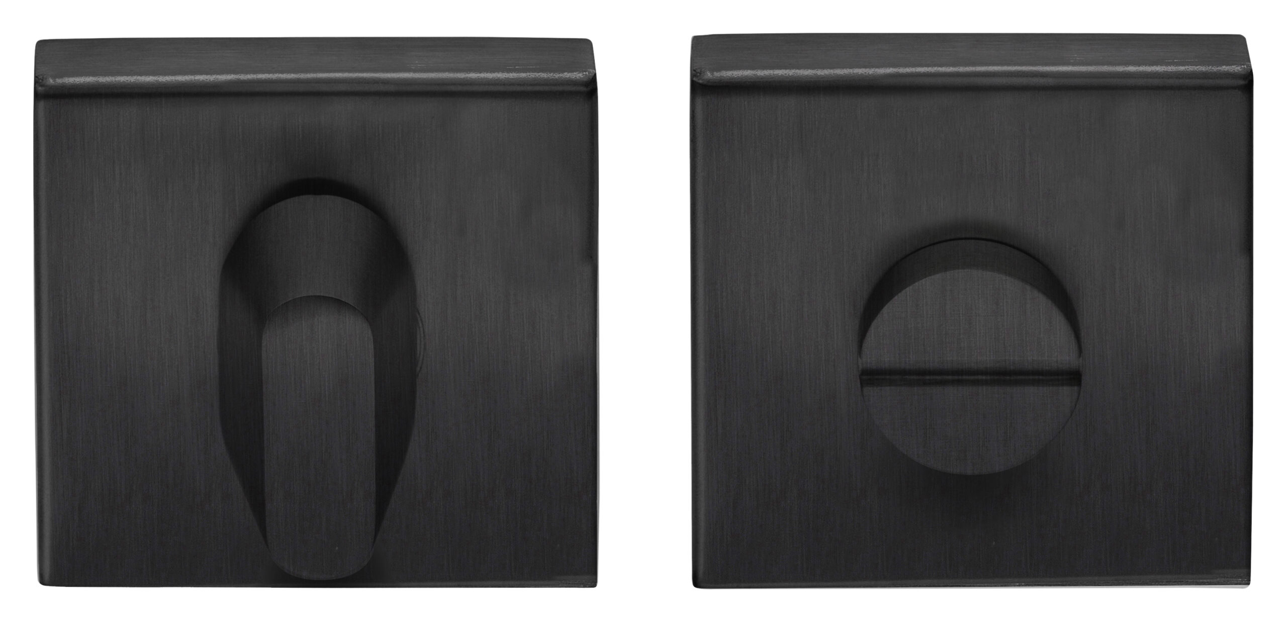 Formani BASICS BSQWC53-ZI toiletgarnituur op vierkant rozet inclusief Q5/6/7/8mm stift zonder indicatie PVD gunmetal